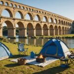 La beauté naturelle du camping au Pont du Gard